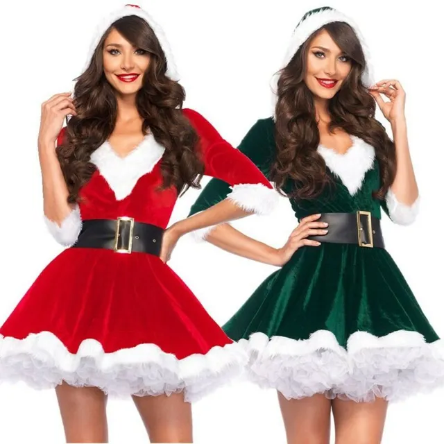 Ladies sexy Christmas costume with Santa motif