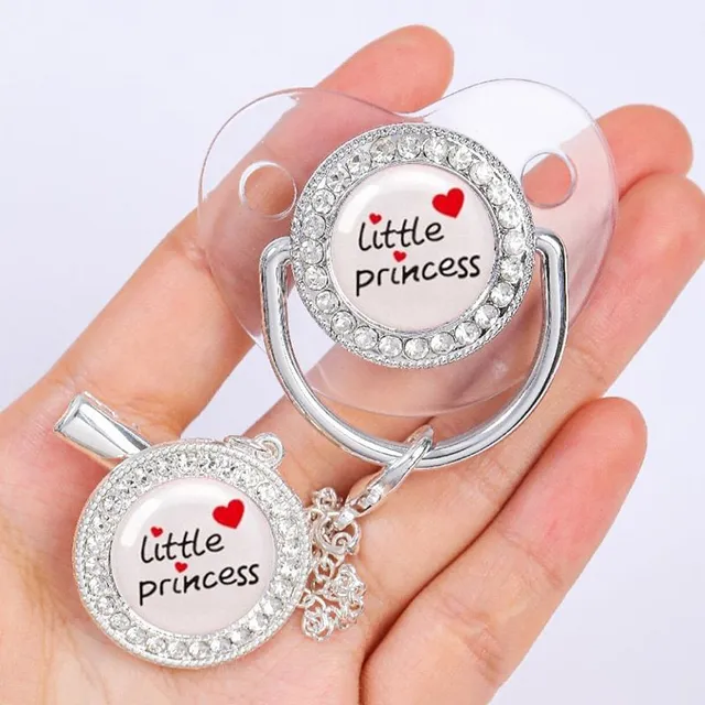 Modern stylish classic pacifier with beautiful motif and modern Kamil clip