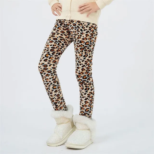 Girls insulated leggings with original motif