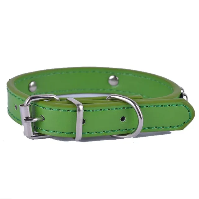 Luxury trendy popular collar with reflective tape made of artificial leather - different colors