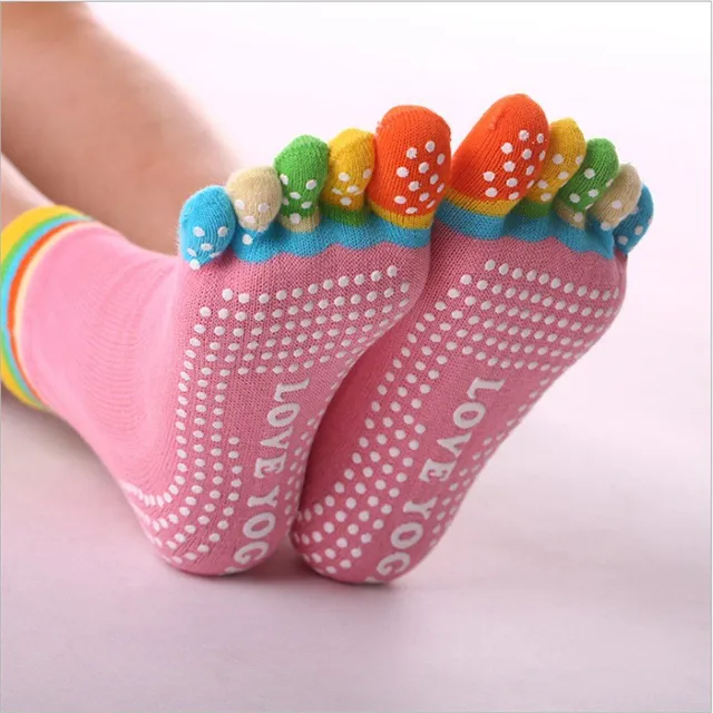 Women's anti-slip toe socks - coloured