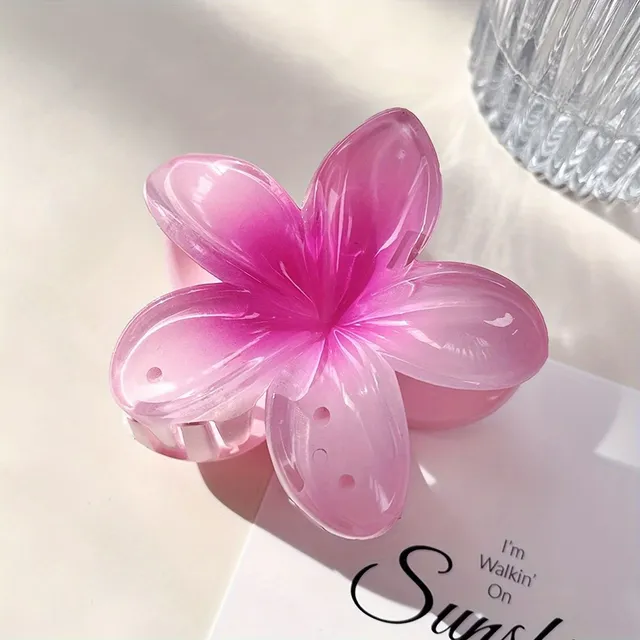 1/6pcs Épingles à cheveux élégantes avec fleurs de plumeria en couleurs pastel