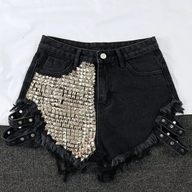 Luxury women's shorts with studs Sarah