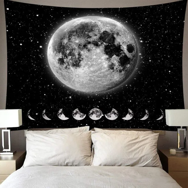 Wall tapestry with moon motif