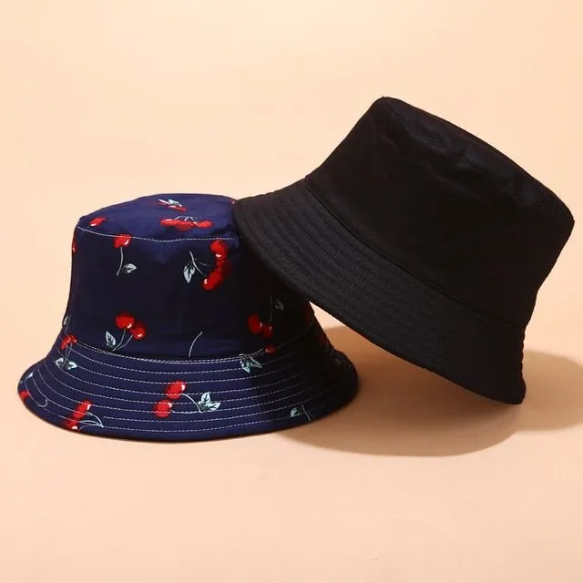 Stylish reversible hat- multiple colours cherry