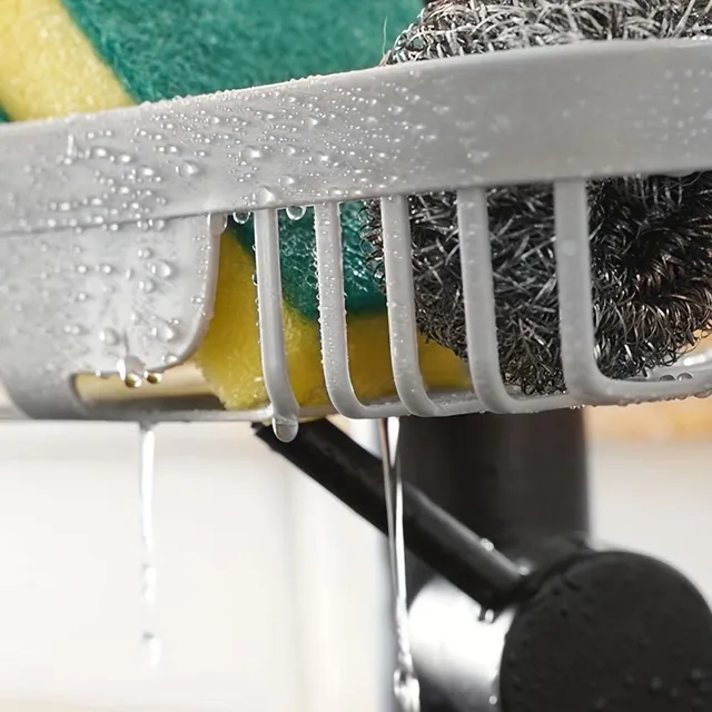 Elegant sponge and soap organizer over the sink