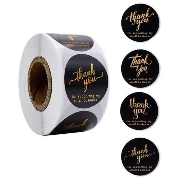 Cute thank you round stickers for Agni gift wrapping