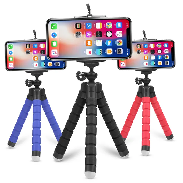 Flexible mini tripod for mobile phone