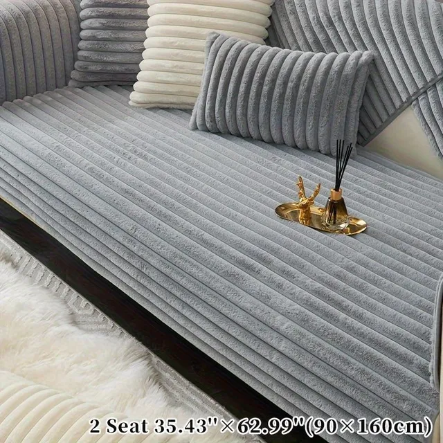 Pratelný sofa cover from artificial rabbit fur - Proslip, bedroom, study, living room - Apartment decor