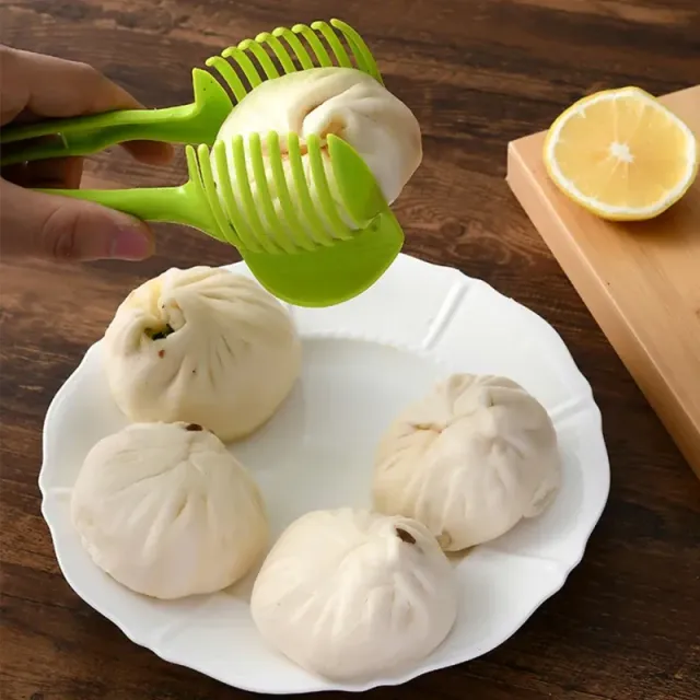 Hand-slicing fruit and vegetable, all in one