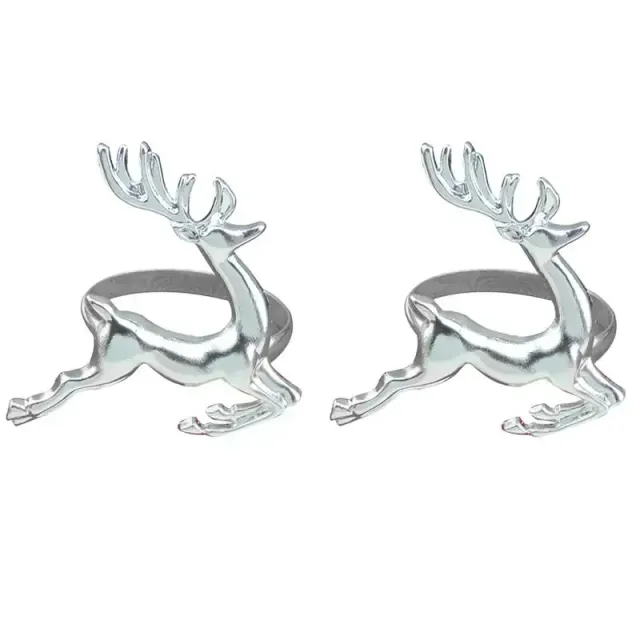 8 kusů ozdobných prstenů na ubrusy s motivem jelena
