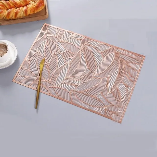 Set de table avec motif de feuilles