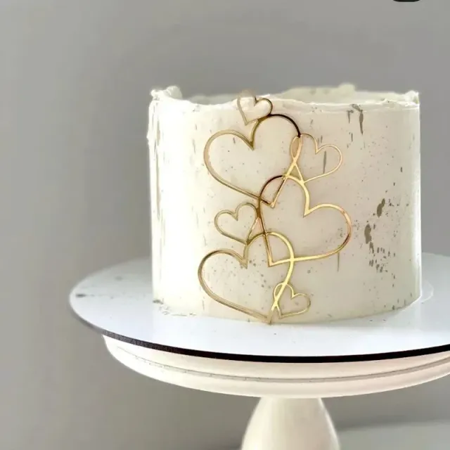 Dekorativní valentýnský zápich do dortu a dezertů