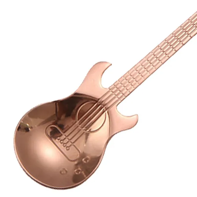 Guitar-shaped spoon