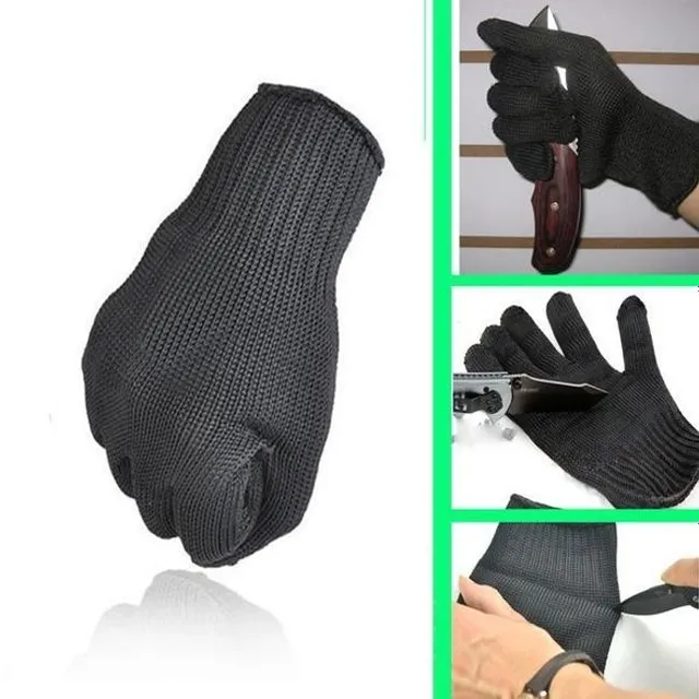 Kevlarové ochranné pracovní rukavice - černé