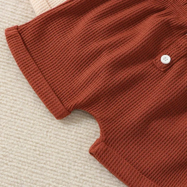 Stylish children's shorts in ribbed knitwear with the detail of buttons (3pcs)