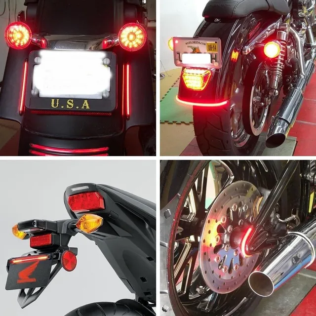 Brake LED stripe for motorcycle