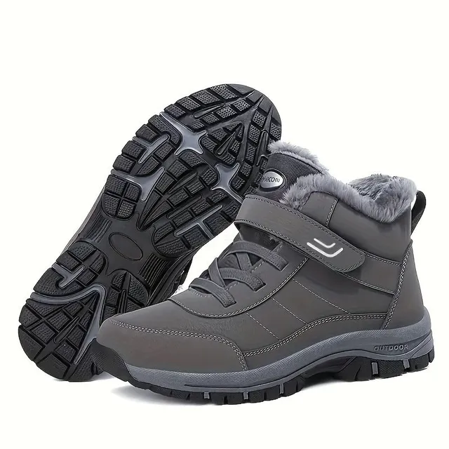 Women's winter snow with anti-slip sole and fur - easy threading, wear-resistant