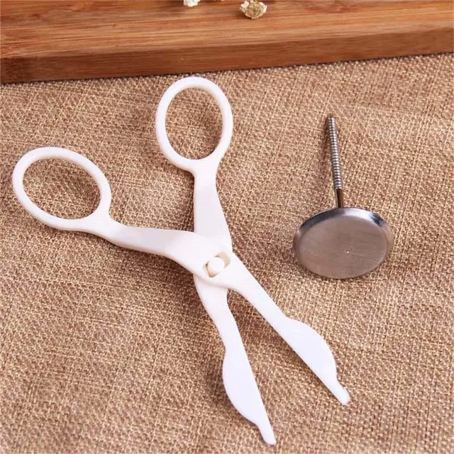 Scissors for marzipan flowers with needle