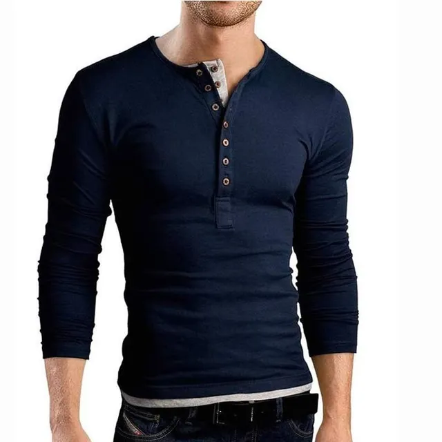 Stylish men's t-shirt with buttons Joseph