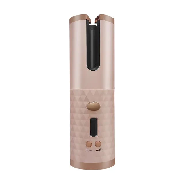 Electric rechargeable automatic hair curler with LCD display