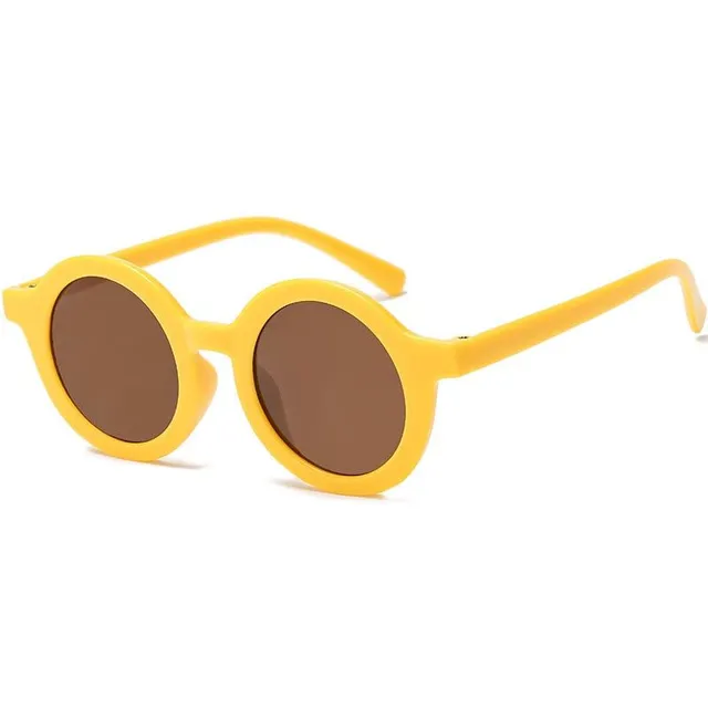 Klasyczne monochromatyczne modne okulary przeciwsłoneczne dla dzieci - więcej kolor