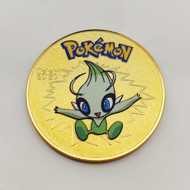 Monedă colecționabilă placată cu aur cu Pokémon