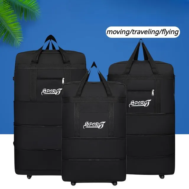 Practical travel suitcase with wheels, foldable and expandable, ideal for all types of travel