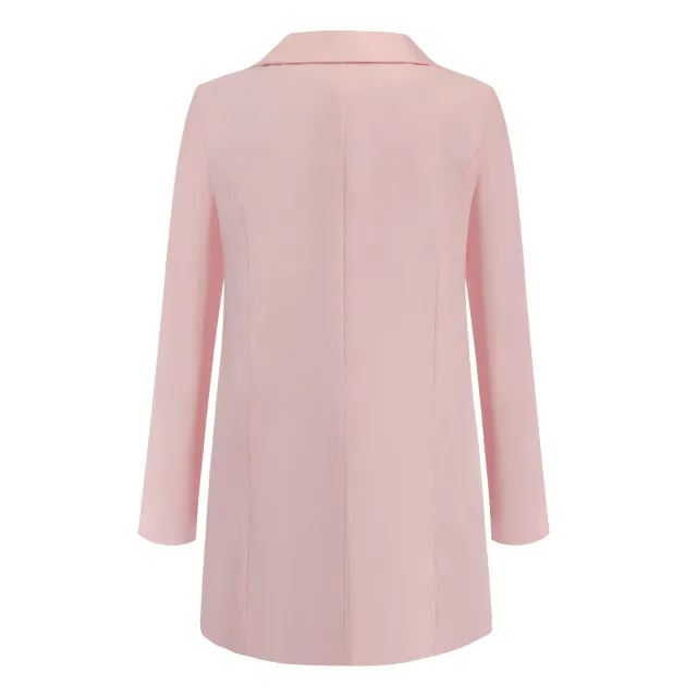 Manteau blazer oversized pour femme en une seule couleur à manches longues pour les loisirs et le bureau