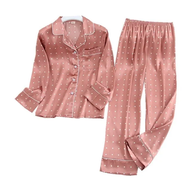 Ladies silk shirt pyjamas
