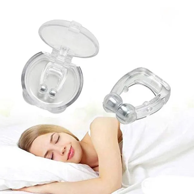 Magnetic silicone nose clip against snoring