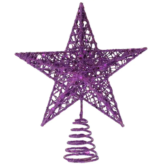 Star of metal on top of Christmas tree - 20x16.5x5.5 cm