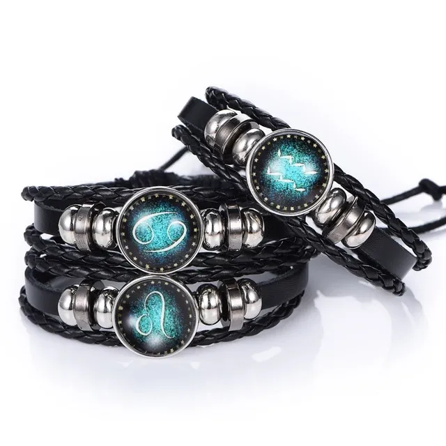 Bracelet for man with zodiac sign