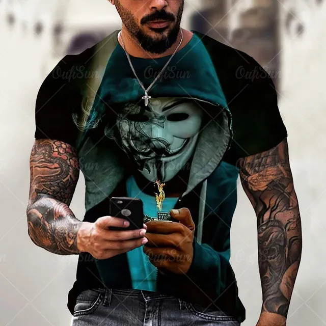 Men's short sleeve T-shirt with print - Joker