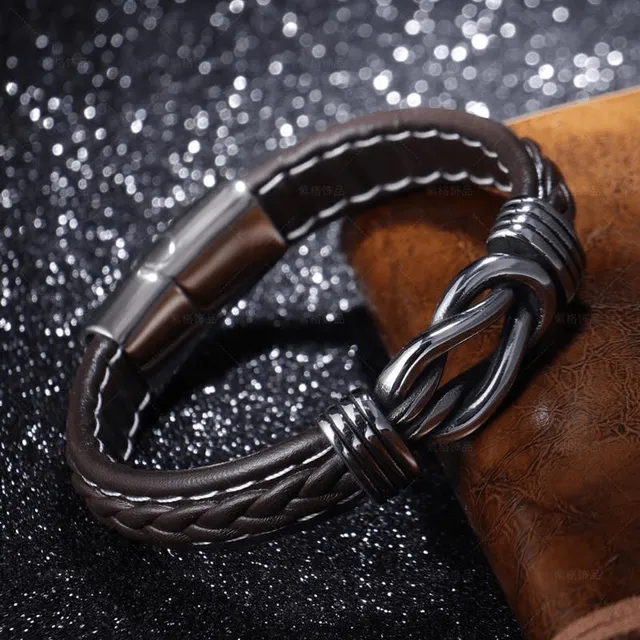 1pc trendy classic simple knitted chain chains made of artificial leather bracelet jewelry accessories Gifts for men Women