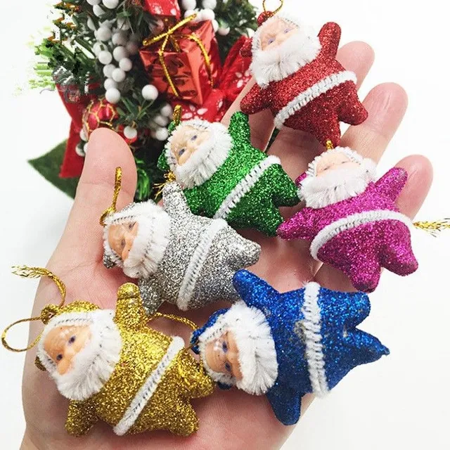 Hinged decoration Santa Claus 6 pcs