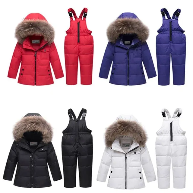 Girls winter clothing set - warmers and winter jacket