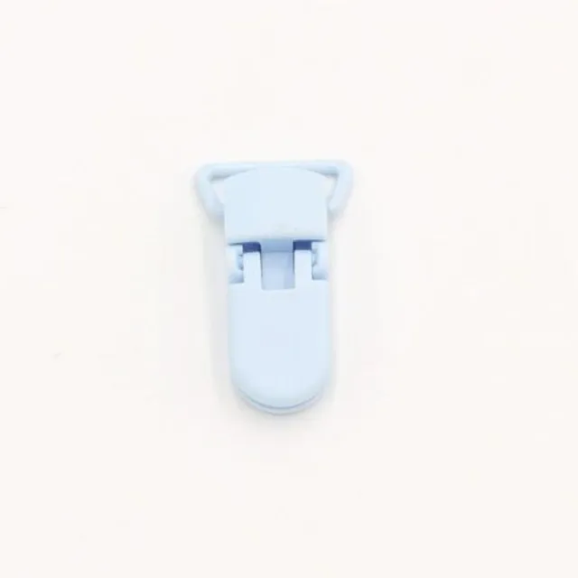 Plastic pacifier clip - 5 pcs svetle-modra