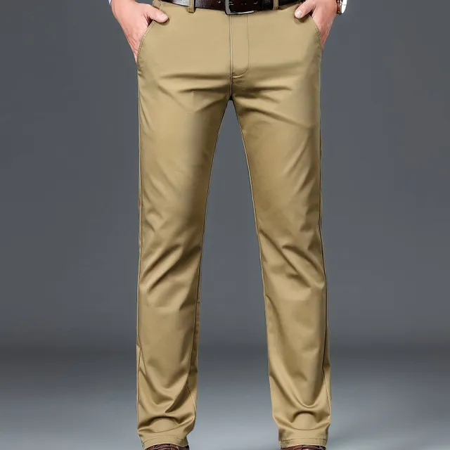 Pantalons formels pour homme avec léger stretch, unis - Classiques et confortables pour chaque occasion