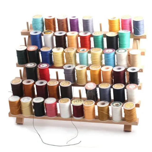 Wooden organizer for 60 sewing bobbins