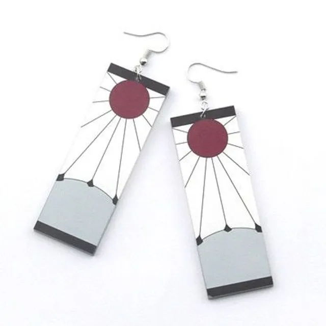 Trendy acrylic earrings - Hanafuda