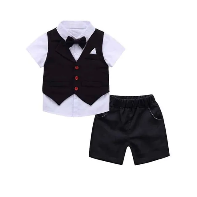 Set elegant de vară pentru băieți | Pantaloni scurți, Cămașă, Vesta