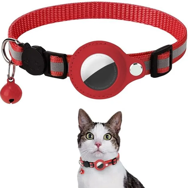 Anti-lost collar for cats with tracking device sleeve - various colours Ashur