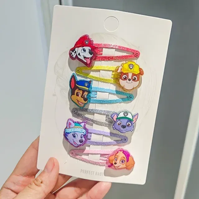 Accesorii pentru păr fetițe decorate cu personaje din desenele animate Tlapková Patrola în filmul de lungmetraj - PAW Patrol