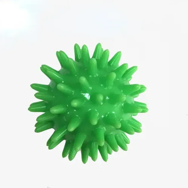 Massage ball with barbs for relief from muscle, joint and feet pain