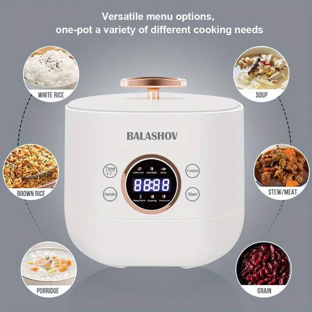 Mini rice BALASHOV 2L with EU plug, portable travel rice