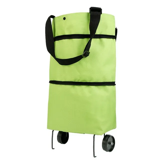 Foldable shopping trolley and bag