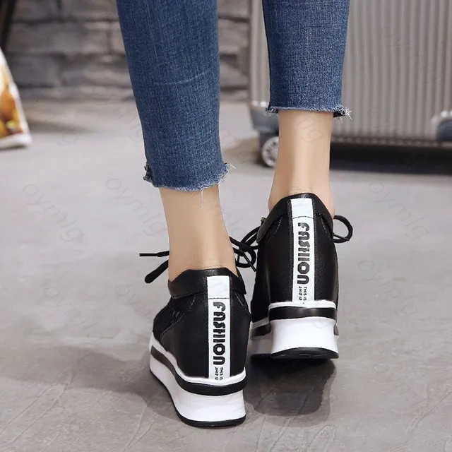 Women's stylish spring platform sneakers