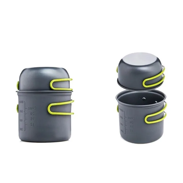 Camping pots black 2 pcs