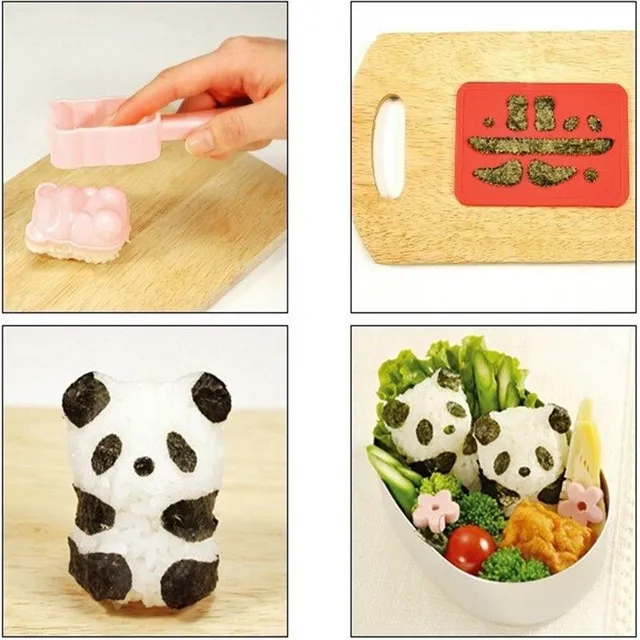 Panda-shaped sushi form Onigiri